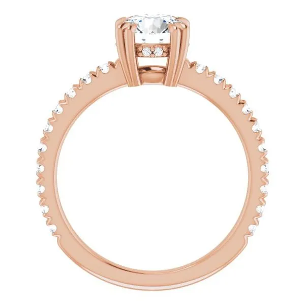 Double Claw-Prong Accented Engagement Ring Image 2 Futer Bros Jewelers York, PA