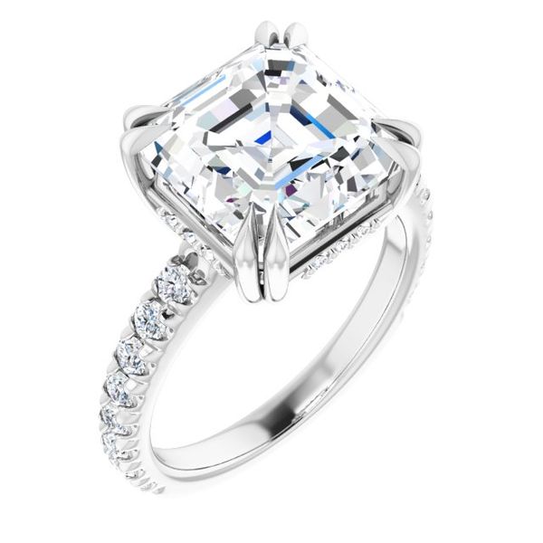 Double Claw-Prong Engagement Ring