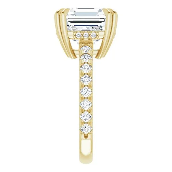 Double Claw-Prong Accented Engagement Ring Image 4 Clater Jewelers Louisville, KY