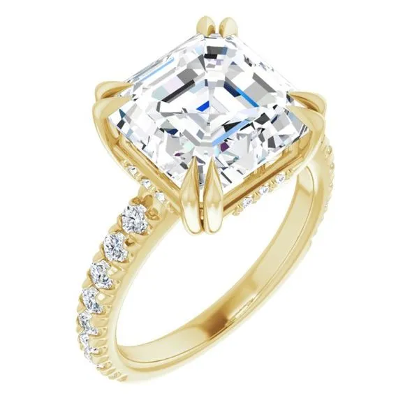 Double Claw-Prong Accented Engagement Ring Austin's Fine Diamonds & Jewelry Lyndhurst, NJ