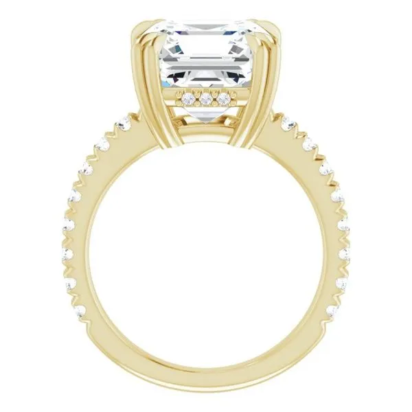 Double Claw-Prong Accented Engagement Ring Image 2 Futer Bros Jewelers York, PA