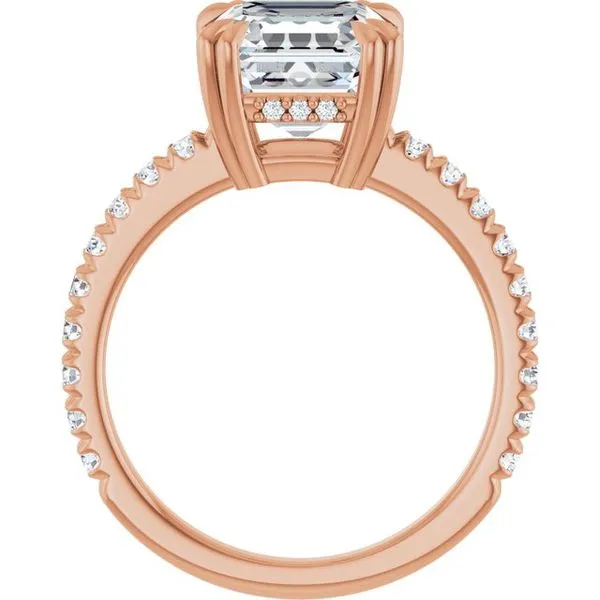 Double Claw-Prong Accented Engagement Ring Image 2 Morin Jewelers Southbridge, MA