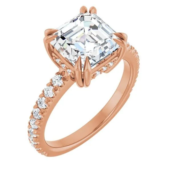 Double Claw-Prong Accented Engagement Ring House of Silva Wooster, OH