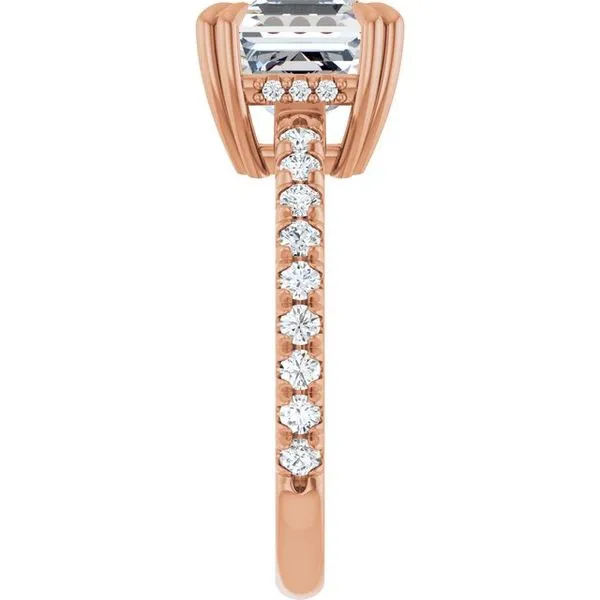 Double Claw-Prong Accented Engagement Ring Image 4 Don's Jewelry & Design Washington, IA