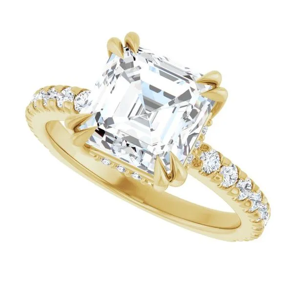 Double Claw-Prong Accented Engagement Ring Image 5 Futer Bros Jewelers York, PA