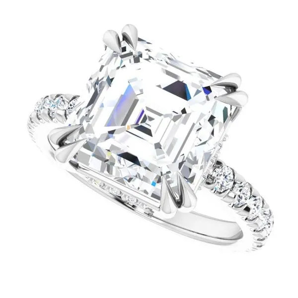 Double Claw-Prong Accented Engagement Ring Image 5 Mark Jewellers La Crosse, WI