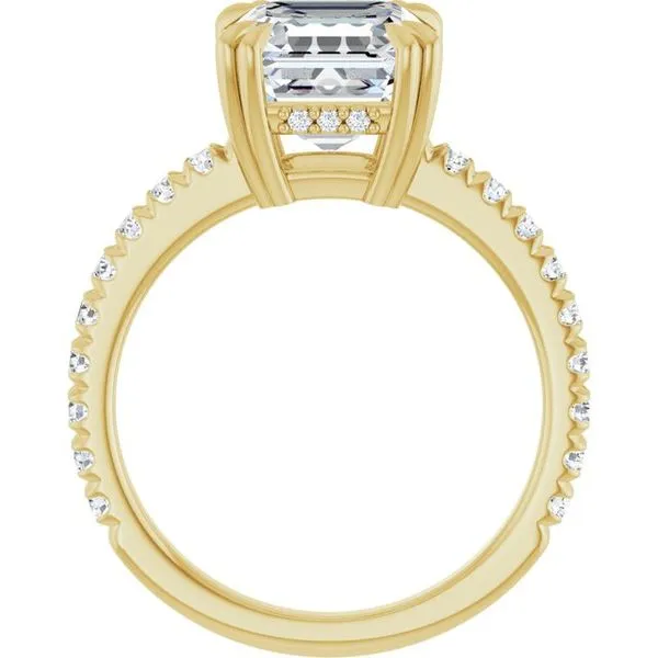 Double Claw-Prong Accented Engagement Ring Image 2 Eskews Fine Jewelers Lee's Summit, MO