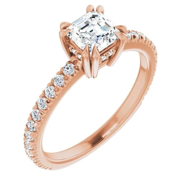 Double Claw-Prong Accented Engagement Ring Mark Jewellers La Crosse, WI