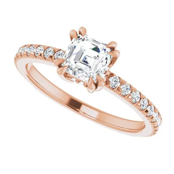 Double Claw-Prong Accented Engagement Ring Image 5 Mark Jewellers La Crosse, WI
