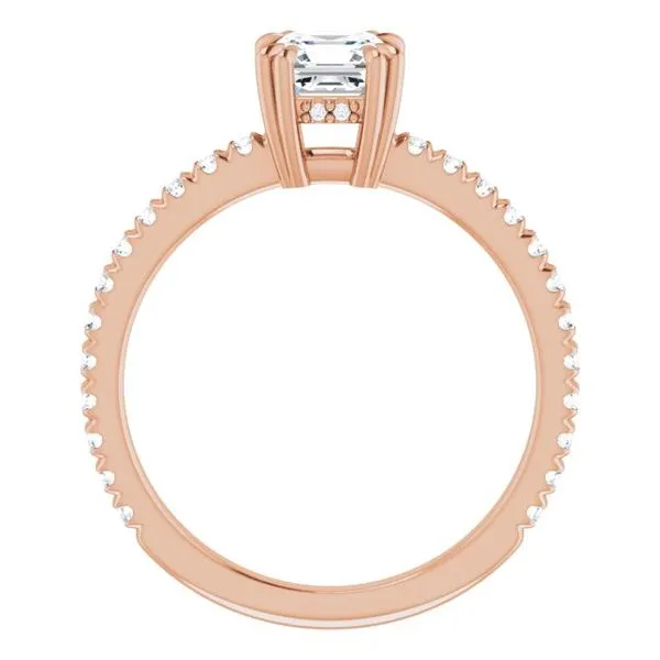 Double Claw-Prong Accented Engagement Ring Image 2 Arezzo Jewelers Elmwood Park, IL