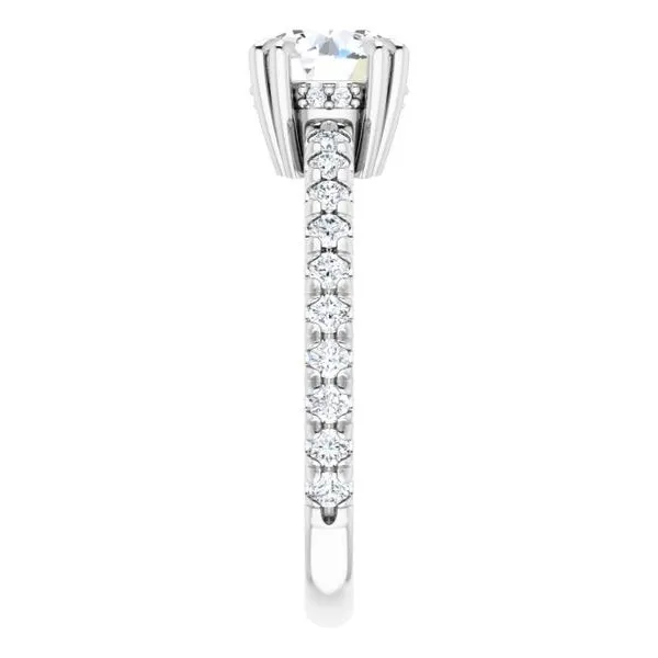 Double Claw-Prong Accented Engagement Ring Image 4 Shipley's Fine Jewelry Hampstead, MD