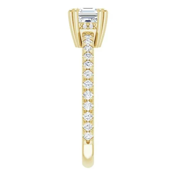 Double Claw-Prong Accented Engagement Ring Image 4 Clater Jewelers Louisville, KY