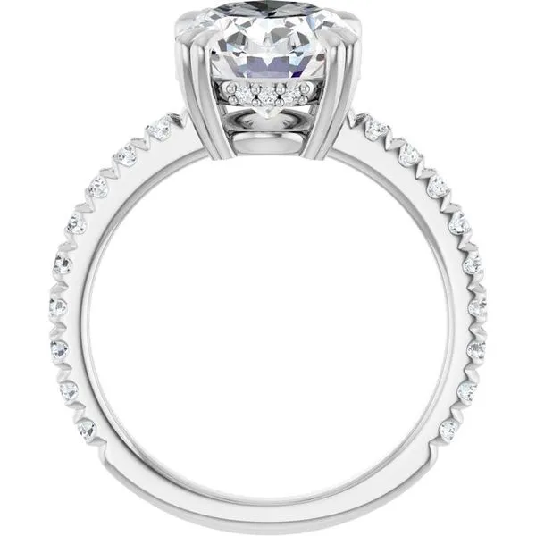 Double Claw-Prong Accented Engagement Ring Image 2 Shipley's Fine Jewelry Hampstead, MD