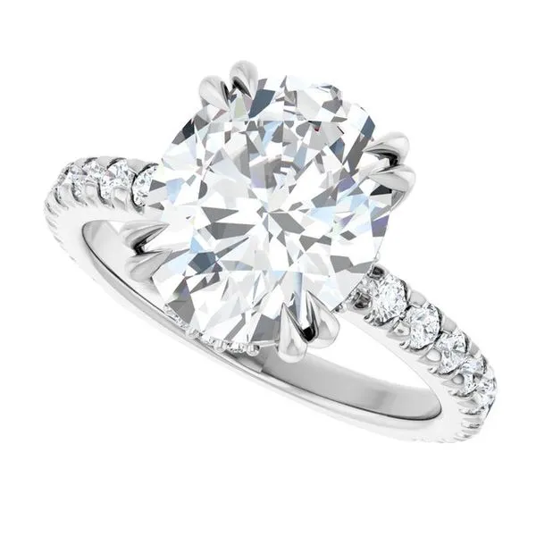 Double Claw-Prong Accented Engagement Ring Image 5 Shipley's Fine Jewelry Hampstead, MD