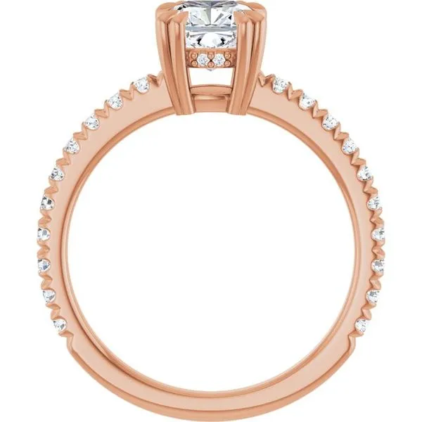 Double Claw-Prong Accented Engagement Ring Image 2 JF Jones Jewelers Rochester, NY