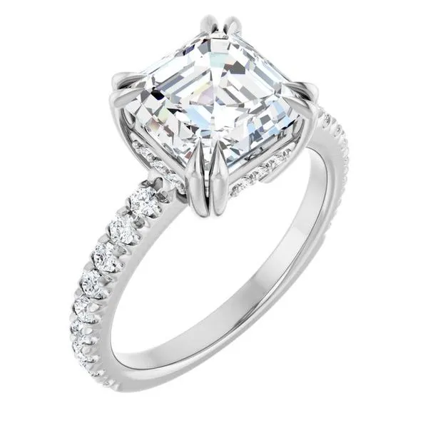 Double Claw-Prong Accented Engagement Ring Jimmy Smith Jewelers Decatur, AL