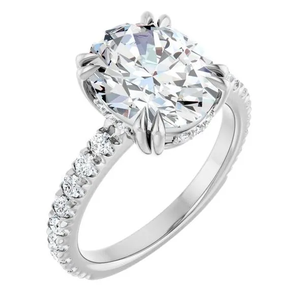 Double Claw-Prong Accented Engagement Ring Arezzo Jewelers Elmwood Park, IL