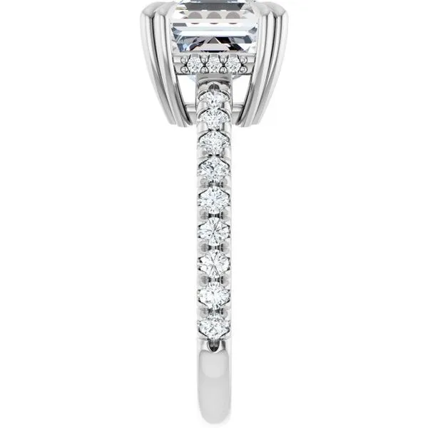 Double Claw-Prong Accented Engagement Ring Image 4 Jimmy Smith Jewelers Decatur, AL