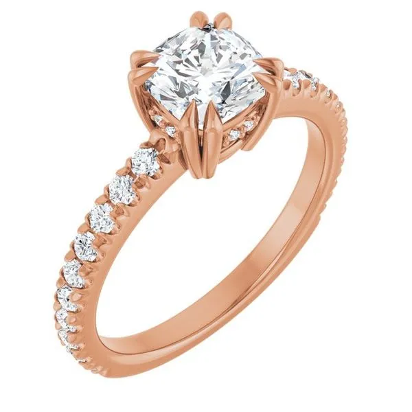 Double Claw-Prong Accented Engagement Ring Jimmy Smith Jewelers Decatur, AL