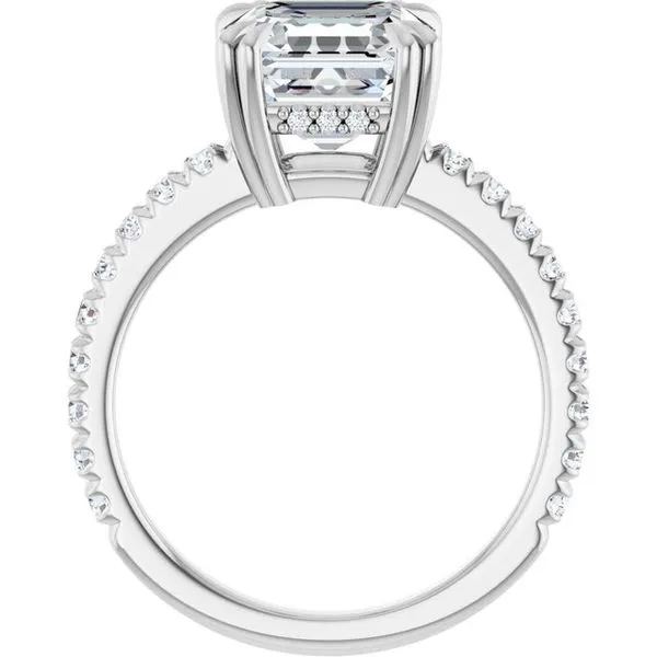 Double Claw-Prong Accented Engagement Ring Image 2 Shipley's Fine Jewelry Hampstead, MD
