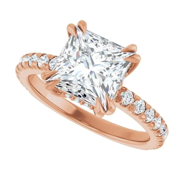 Double Claw-Prong Accented Engagement Ring Image 5 Futer Bros Jewelers York, PA