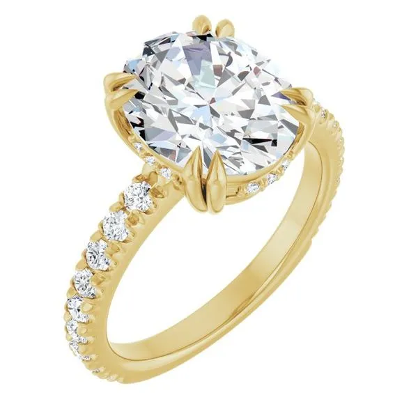 Double Claw-Prong Accented Engagement Ring Clater Jewelers Louisville, KY