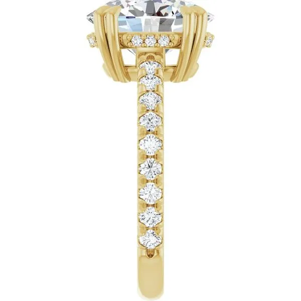 Double Claw-Prong Accented Engagement Ring Image 4 Paul James Jewelers Angels Camp, CA