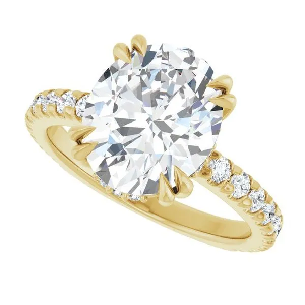 Double Claw-Prong Accented Engagement Ring Image 5 Mark Jewellers La Crosse, WI