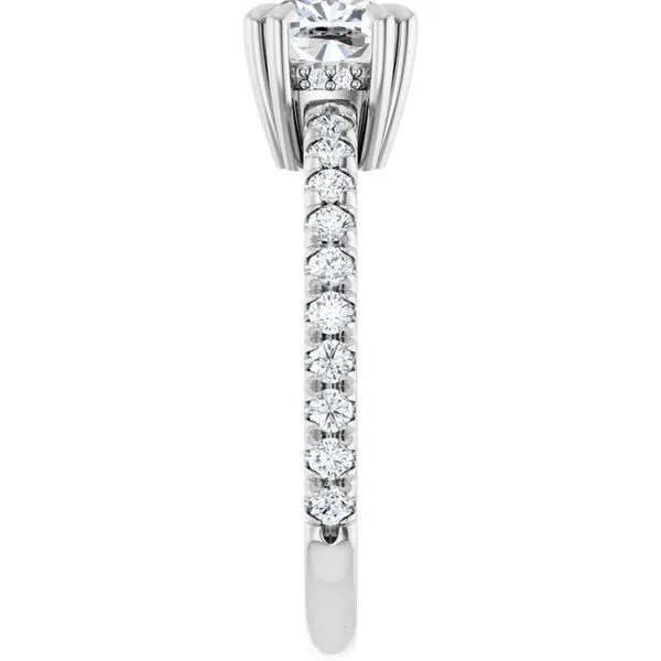 Double Claw-Prong Accented Engagement Ring Image 4 Futer Bros Jewelers York, PA