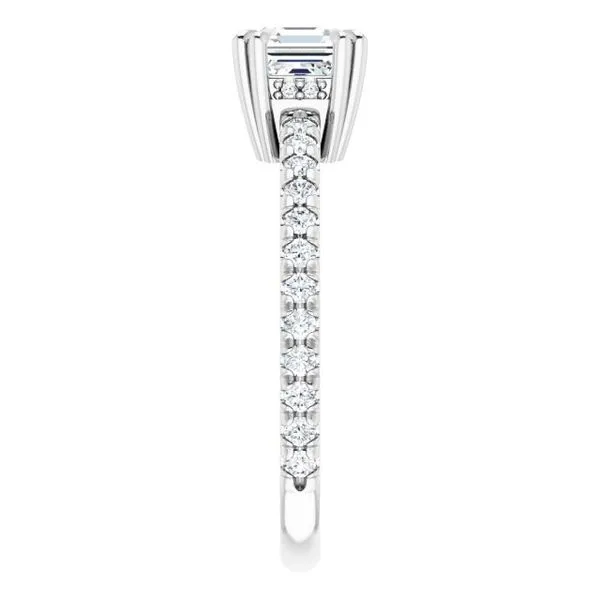 Double Claw-Prong Accented Engagement Ring Image 4 Paul James Jewelers Angels Camp, CA