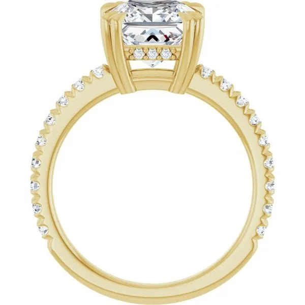 Double Claw-Prong Accented Engagement Ring Image 2 Futer Bros Jewelers York, PA