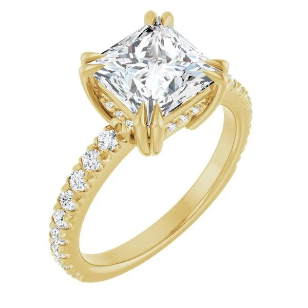 Double Claw-Prong Accented Engagement Ring J. Thomas Jewelers Rochester Hills, MI