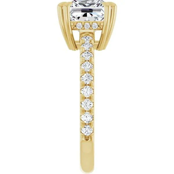 Double Claw-Prong Accented Engagement Ring Image 4 Don's Jewelry & Design Washington, IA