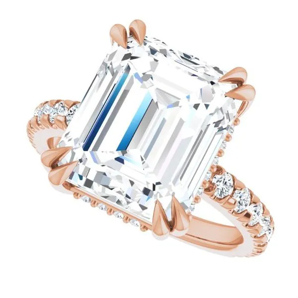 Double Claw-Prong Accented Engagement Ring Image 5 Don's Jewelry & Design Washington, IA