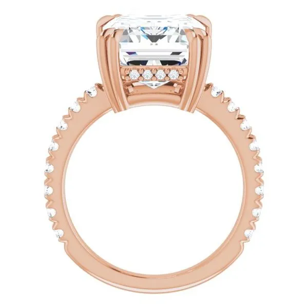 Double Claw-Prong Accented Engagement Ring Image 2 JF Jones Jewelers Rochester, NY