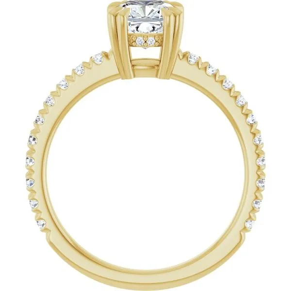 Double Claw-Prong Accented Engagement Ring Image 2 Shipley's Fine Jewelry Hampstead, MD