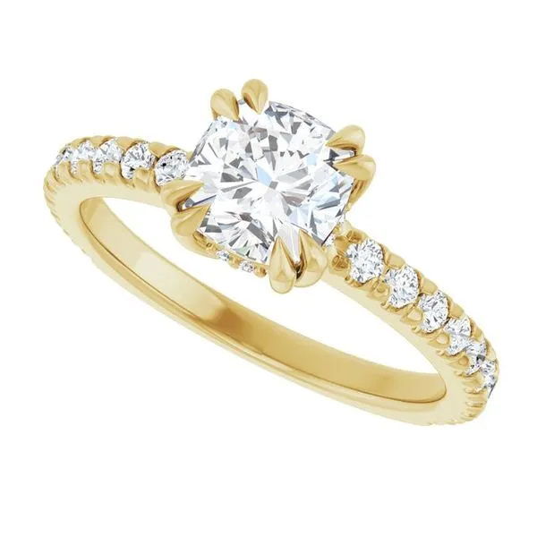 Double Claw-Prong Accented Engagement Ring Image 5 Mark Jewellers La Crosse, WI