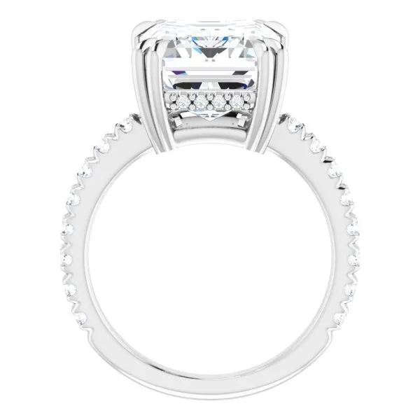 Double Claw-Prong Accented Engagement Ring Image 2 Stuart Benjamin & Co. Jewelry Designs San Diego, CA