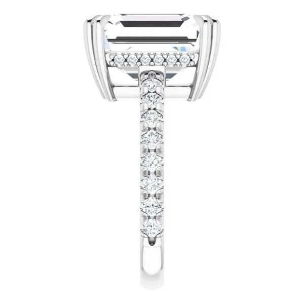 Double Claw-Prong Accented Engagement Ring Image 4 J. West Jewelers Round Rock, TX