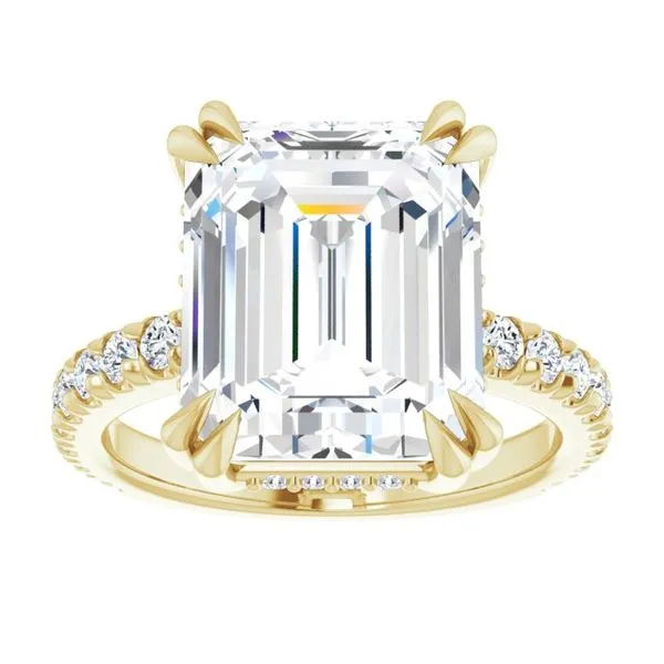 Double Claw-Prong Accented Engagement Ring Image 3 Jimmy Smith Jewelers Decatur, AL