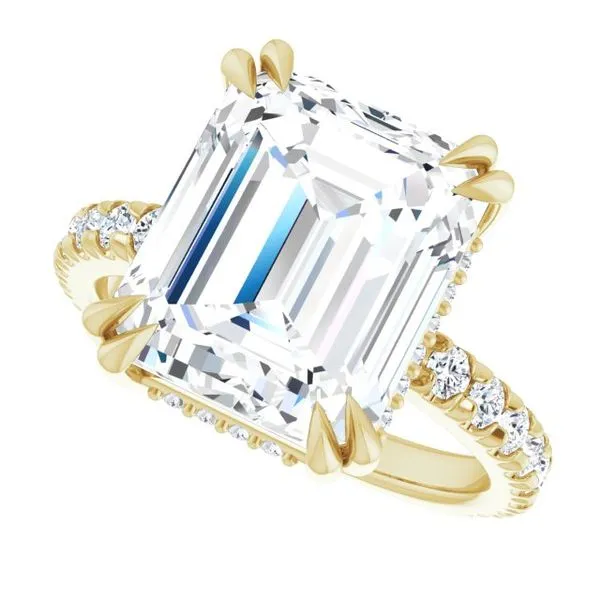 Double Claw-Prong Accented Engagement Ring Image 5 Clater Jewelers Louisville, KY