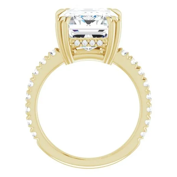 Double Claw-Prong Accented Engagement Ring Image 2 Don's Jewelry & Design Washington, IA