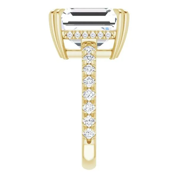 Double Claw-Prong Accented Engagement Ring Image 4 Northwood Jewelers Northwood, OH
