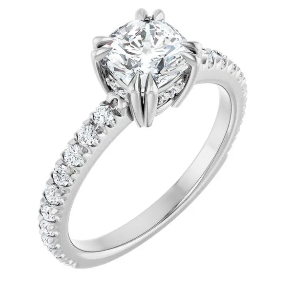 Double Claw-Prong Accented Engagement Ring Jimmy Smith Jewelers Decatur, AL