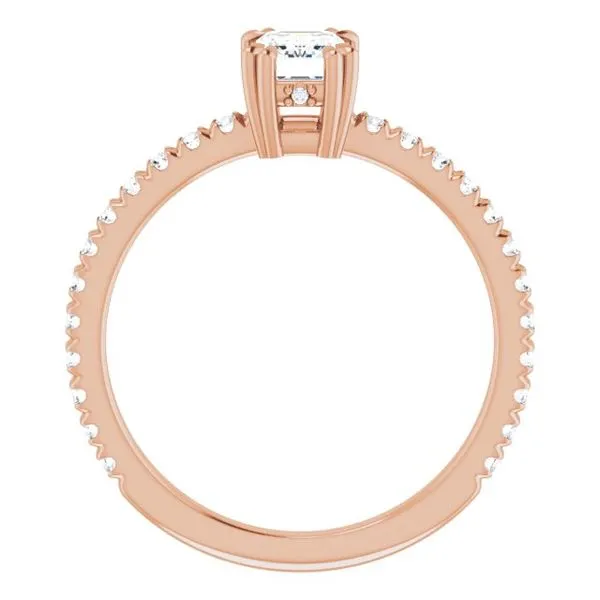 Double Claw-Prong Accented Engagement Ring Image 2 Jimmy Smith Jewelers Decatur, AL