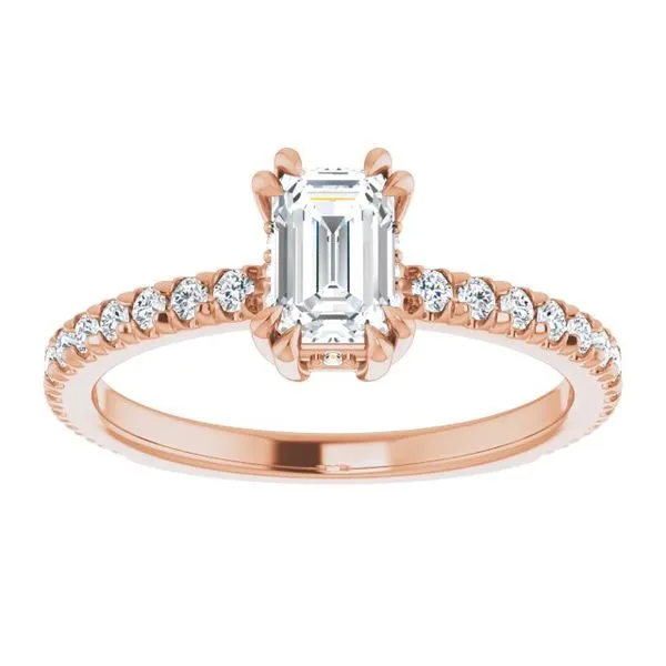 Double Claw-Prong Accented Engagement Ring Image 3 Paul James Jewelers Angels Camp, CA