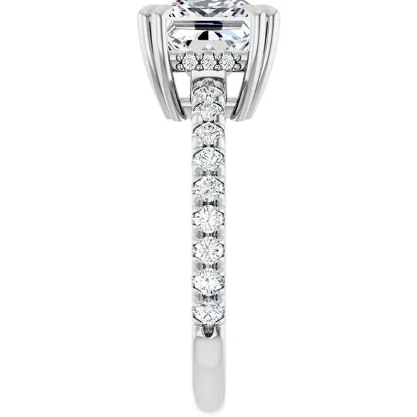Double Claw-Prong Accented Engagement Ring Image 4 Raleigh Diamond Fine Jewelry Raleigh, NC