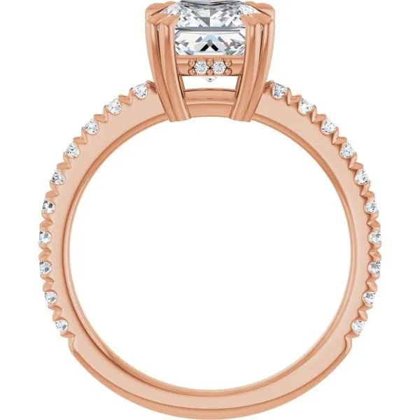 Double Claw-Prong Accented Engagement Ring Image 2 Natale Jewelers Sewell, NJ