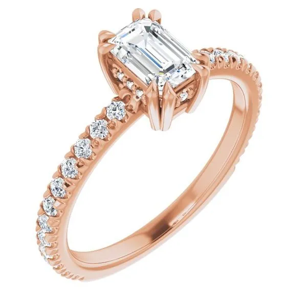 Double Claw-Prong Accented Engagement Ring Banks Jewelers Burnsville, NC