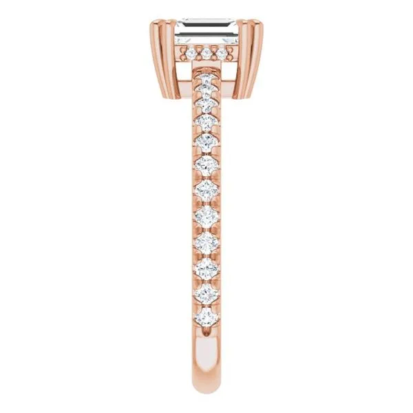 Double Claw-Prong Accented Engagement Ring Image 4 J. Thomas Jewelers Rochester Hills, MI